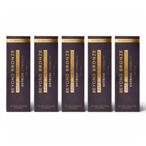 Five Beyond Bronze Extreme Strength Rapid Tan Enhancer boxes.