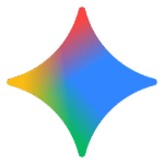 A vibrant four-pointed star with a multi-colour gradient.